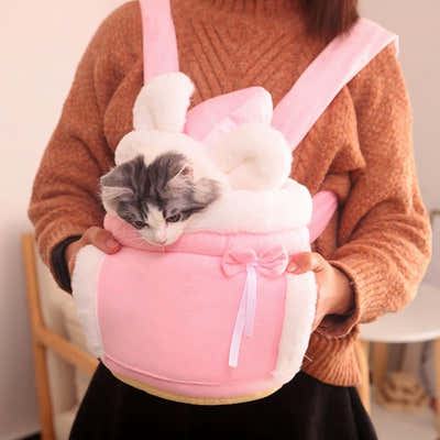DS NA Cat Bed - Backpack for Pet Travel - Can be used as a basket indoors
