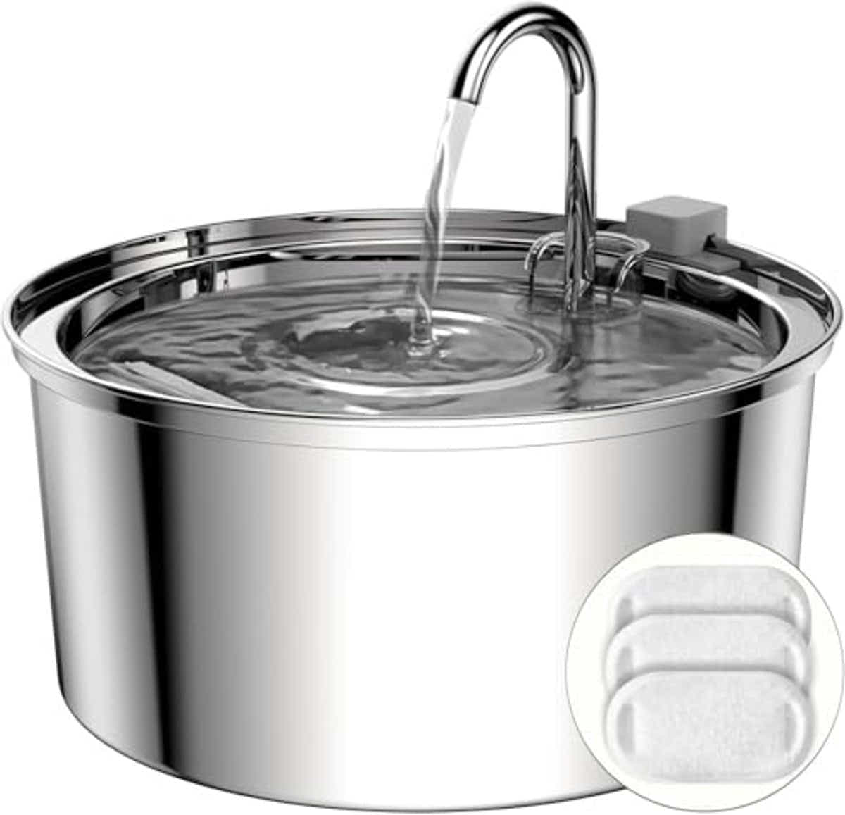 DS NA Cat Drinking Fountain – Quiet 3.2L Stainless Steel Water Fountain