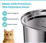 DS NA Cat Drinking Fountain – Quiet 3.2L Stainless Steel Water Fountain