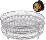 DS NA Multi-layer air fryer rack (3 round layers) - Air fryer baking pan - Air f