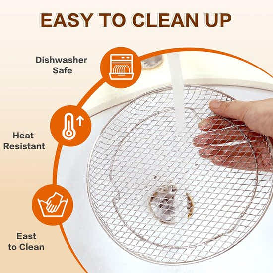 DS NA Multi-layer air fryer rack (3 round layers) - Air fryer baking pan - Air f