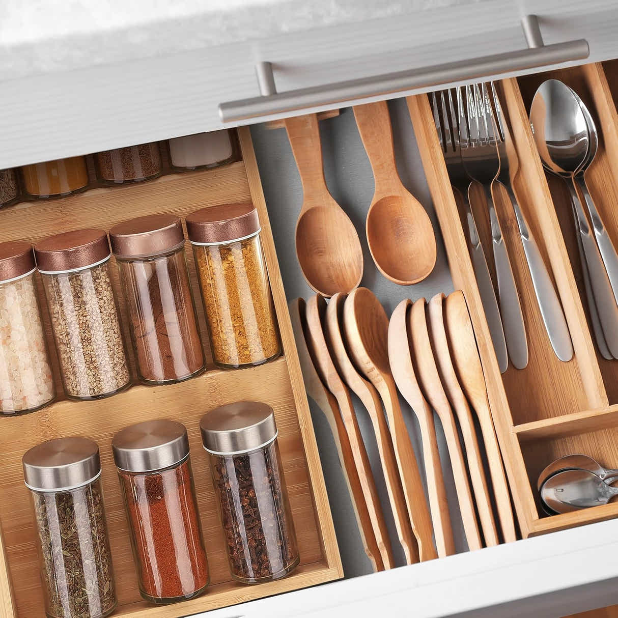 DS NA Relaxdays horizontal spice rack, 3 shelves, HBD: 5 x 20 x 38 cm, spice org