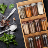 DS NA Relaxdays horizontal spice rack, 3 shelves, HBD: 5 x 20 x 38 cm, spice org