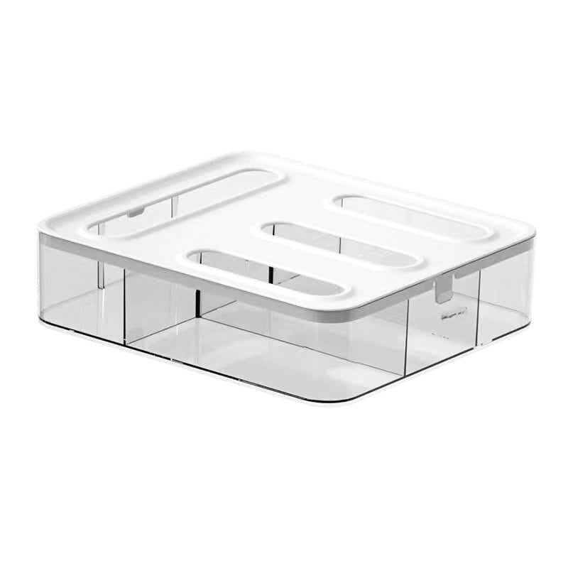 DS NA Transparent Bag Storage Box - Plastic Dispenser for Sandwich Bags & Freeze