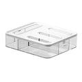 DS NA Transparent Bag Storage Box - Plastic Dispenser for Sandwich Bags & Freeze