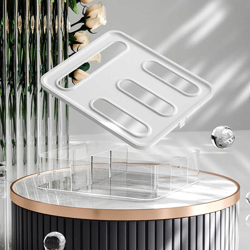DS NA Transparent Bag Storage Box - Plastic Dispenser for Sandwich Bags & Freeze