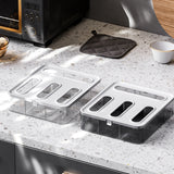 DS NA Transparent Bag Storage Box - Plastic Dispenser for Sandwich Bags & Freeze