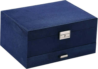 DS NA Velvet Jewelry Box – 3-Layer Organizer with Lock