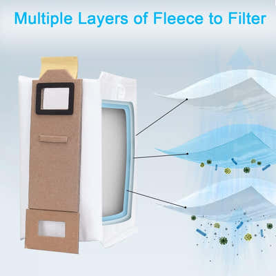 DS NA 12 Vacuum Cleaner Bags for Roborock S7 S7 Plus S7 Max T7s T7s Plus