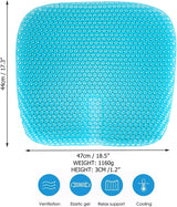 DS NA Gel Seat Cushion for Long-Term Sitting, Gel Cushions for Pressure Relief