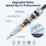 DS NA [CA] Fast and Efficient 45000 rpm Rechargeable Portable Electric Nail File