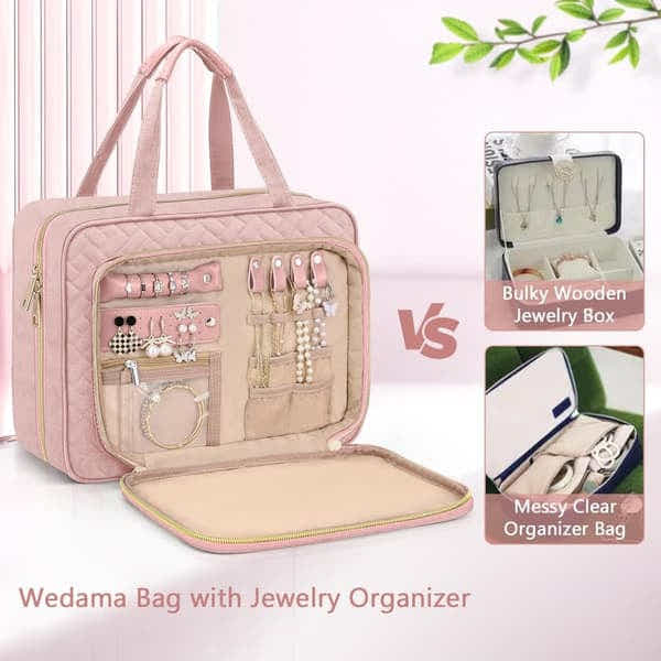 DS NA Hanging Travel Toiletry Bag – Large Makeup Organizer Bag
