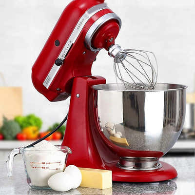 DS NA Stainless Steel Bowl for KitchenAid 4.5-5 Quart Tilt Head Stand Mixer, for