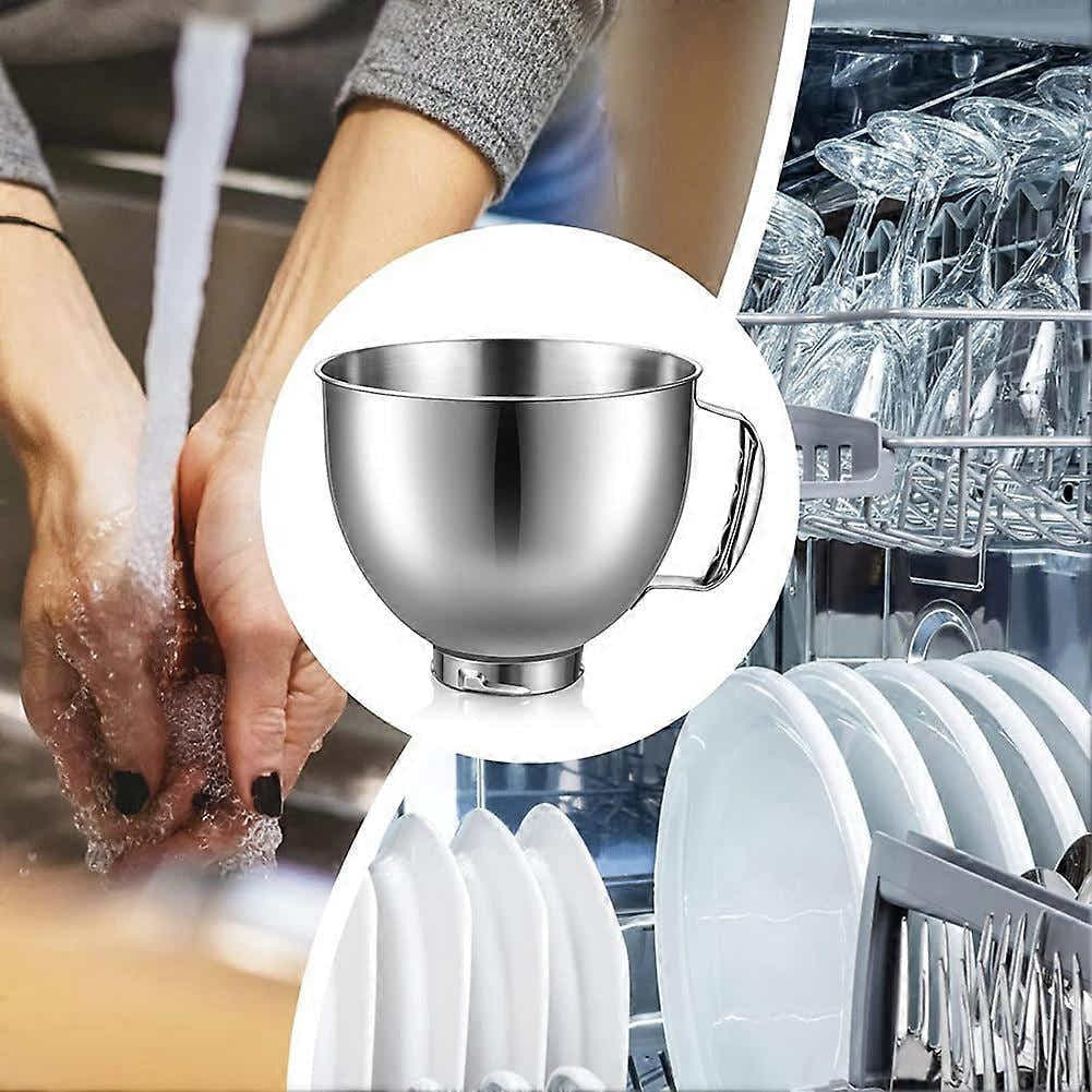 DS NA Stainless Steel Bowl for KitchenAid 4.5-5 Quart Tilt Head Stand Mixer, for