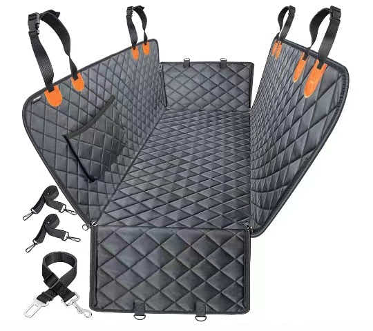 DS NA Heavy Duty Dog Car Seat Cover with Side Flaps – Waterproof Pet Back Seat
