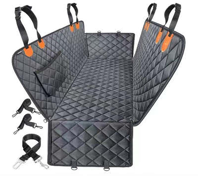DS NA Heavy Duty Dog Car Seat Cover with Side Flaps – Waterproof Pet Back Seat