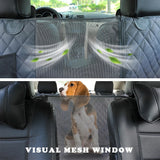 DS NA Dog Car Seat Cover with Mesh Window – Waterproof Back Seat Protector