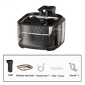DS NA 4.5L Dual-Flow Smart Pet Water Fountain with Stainless Steel Plate and Fau