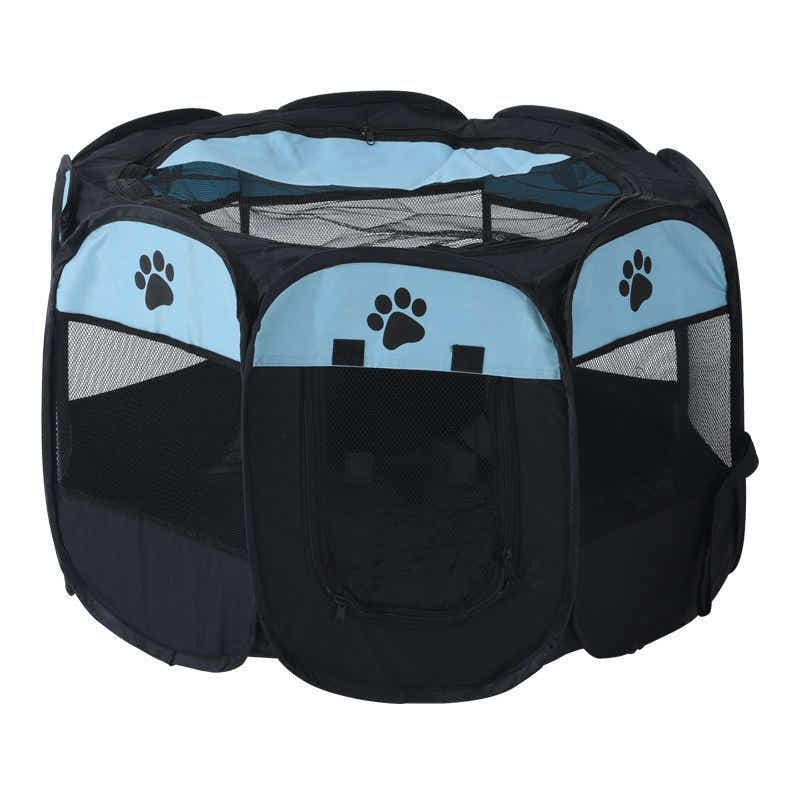DS NA Portable Pet Playpen with Oxford Cloth, Foldable Octagon Dog & Cat Tent B