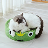 DS NA Green Frog Cat Scratcher Bed - Sisal Scratch Pad with Fun Animal 40*40*10c
