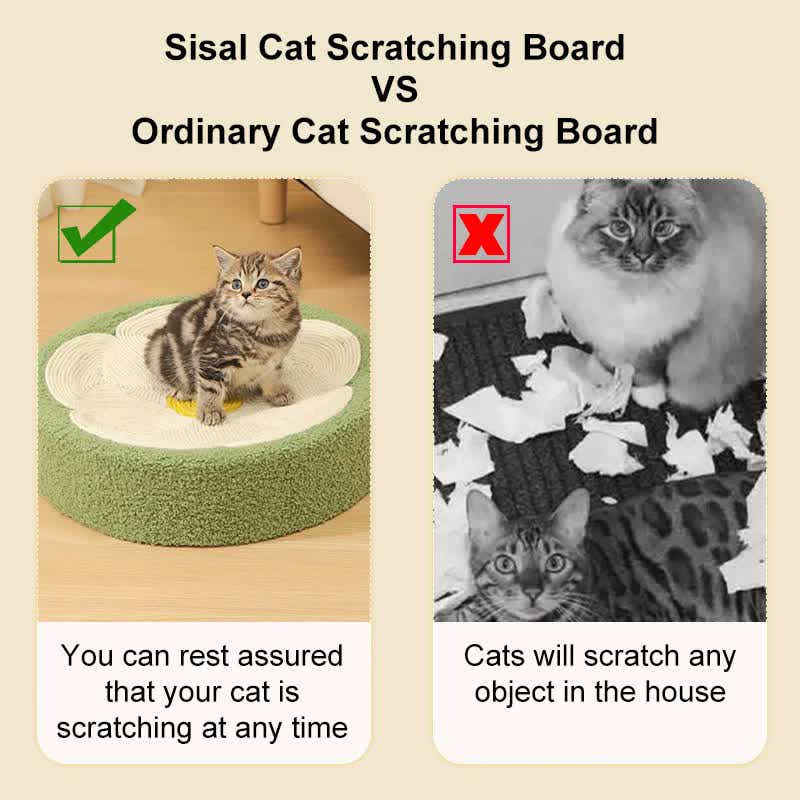 DS NA Pink Pig Cat Scratcher Bed - Cute Animal Design Sisal Pad for Scratching