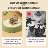 DS NA Pink Pig Cat Scratcher Bed - Cute Animal Design Sisal Pad for Scratching