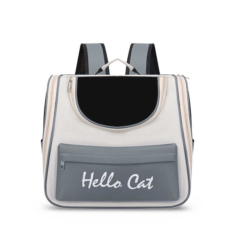 DS NA Grey Transparent Pet Carrier Backpack for Cats and Small Dogs