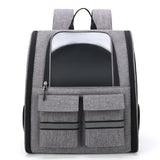 DS NA Grey Collapsible Pet Carrier Backpack with Trolley Sleeve