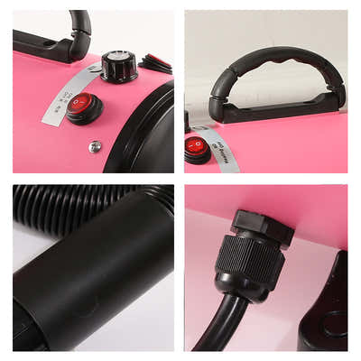 DS NA Pet Hair Dryer with Multiple Nozzles - Powerful and Quiet for Dogs & Cats
