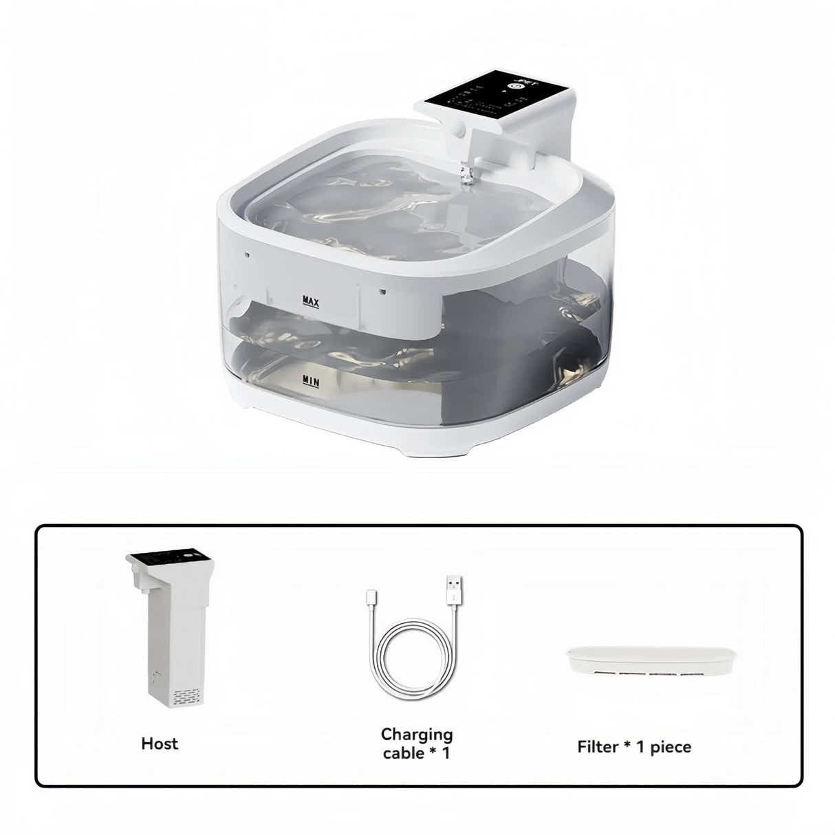 DS NA White 4.5L Rechargeable Pet Water Fountain for Cats & Dogs - Automatic