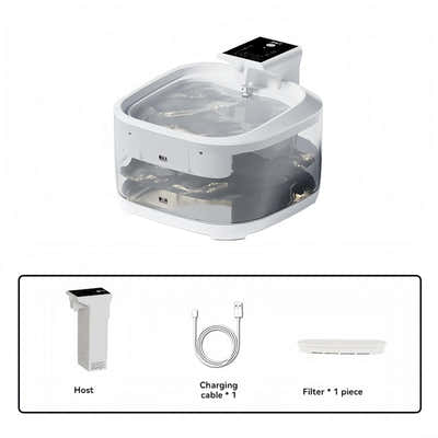 DS NA White 4.5L Rechargeable Pet Water Fountain for Cats & Dogs - Automatic