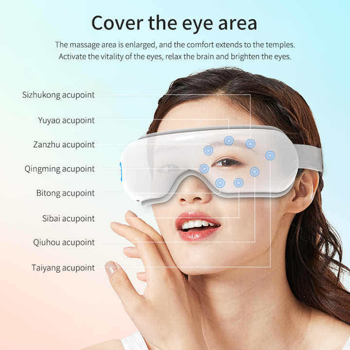 DS NA Pink Air Compression Eye Massager, Heated Eye Massager with Vibration