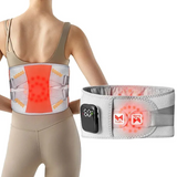 DS NA Grey And Orange Wireless Heated Waist Massager with Lumbar Support – Smart