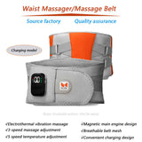 DS NA Dark Blue Wireless Heated Waist Massager with Lumbar Support - Smart Back