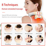 DS NA White Portable Electric Neck Massager – Intelligent Pulse Therapy