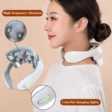 DS NA White Portable Electric Neck Massager – Intelligent Pulse Therapy