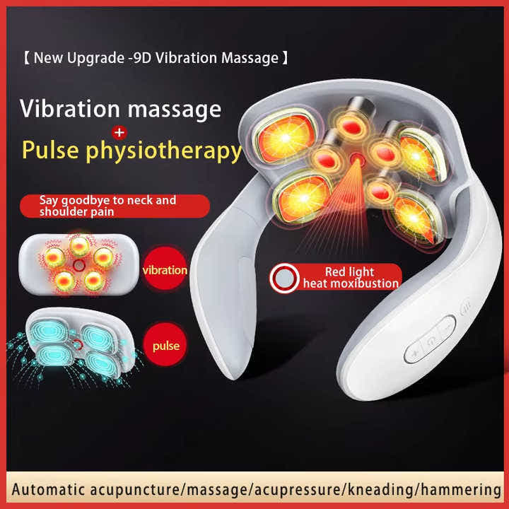 DS NA White Portable Electric Neck Massager – Intelligent Pulse Therapy