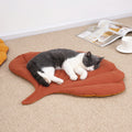 DS NA 2 Pcs Yellow Leaf-Shaped Pet Sleeping Mat - Durable Dog Floor Pad & Cat