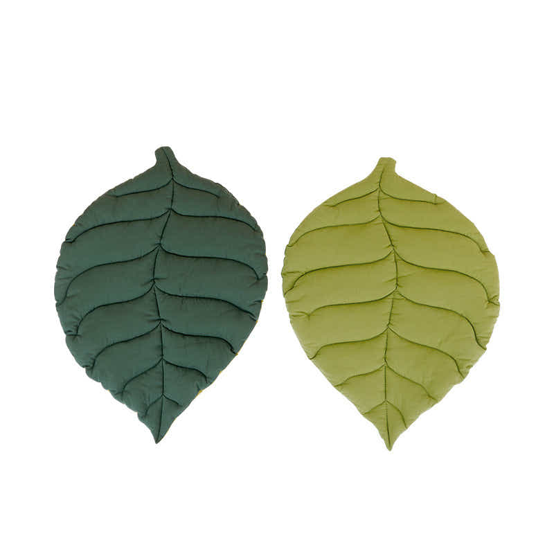 DS NA 2 Pcs Yellow Leaf-Shaped Pet Sleeping Mat - Durable Dog Floor Pad & Cat