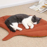 DS NA 2 Pcs Yellow Leaf-Shaped Pet Sleeping Mat - Durable Dog Floor Pad & Cat