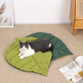 DS NA 2 Pcs Green Leaf-Shaped Pet Sleeping Mat - Durable Dog Floor Pad & Cat Bed