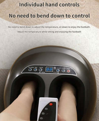 DS NA Luxury Automatic Foot Massager - Black Shiatsu Foot and Calf Massager with