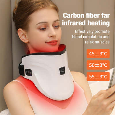 DS NA Electric Heated Neck Massager with Carbon Fiber Infrared Therapy