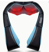 DS NA Blue Portable Kneading Neck and Shoulder Massager with Heat - Four-Button
