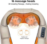 DS NA Blue Portable Kneading Neck and Shoulder Massager with Heat - Four-Button