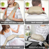 DS NA Blue Portable Kneading Neck and Shoulder Massager with Heat - Four-Button