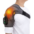DS NA Gray Rechargeable Heated Shoulder Massager with LED Display - Adjustable C