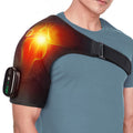 DS NA Black Rechargeable Heated Shoulder Massager with LED Display - Adjustable