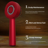 DS NA WN-02 Red Multi-Function Red Light Massage Comb with 3 Modes