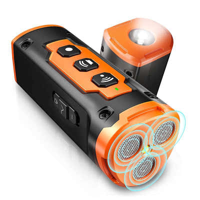 DS NA Orange Multifunctional Ultrasonic Dog Repeller & Flashlight - Long-Range S